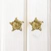 LEIXIUSM Modern Brass Flower Drawer Cabinet Door Knob Storage Box Handle Star Shaped Decoration Full Copper Bathroom Cabinet Door Pulls 1Pcs view 4