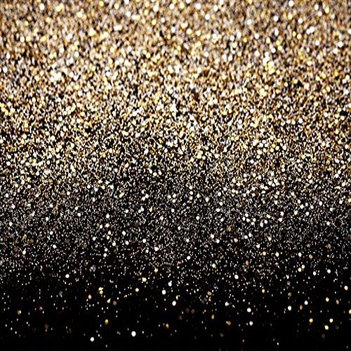 Pnylzzyxh Black and Gold Backdrop Golden Glitter Spots Backdrops Wedding Birthday Party Congrats Grad Christmas New Year Photography Background Family Reunion Baby Shower Banner Studio Props 9x6ft