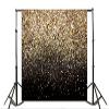 Pnylzzyxh Black and Gold Backdrop Golden Glitter Spots Backdrops Wedding Birthday Party Congrats Grad Christmas New Year Photography Background Family Reunion Baby Shower Banner Studio Props 9x6ft view 3