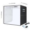 PULUZ Portable Photo Studio Light Box, 50cm x 50cm Photography Light Tent, Professional Dimmable Photography Studio Tent with 12 Color Backdrops, CRI90, Photo Box for Product Photography view 2