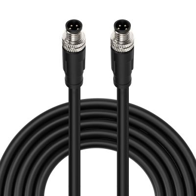 ZBLZGP M8 Male to Male Cable A Coding 8mm Field Assembly 4 Pin Connector Molded Waterproof Aviation Cable 24AWG Wire Connector for Automation and Industrial Cameras 10M/32.8FT