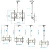 QICBYING Tv Wall Mount - Ceiling TV Mount Stand, Tilt Swivel Telescopic TV Stand, Fits 32-65 Inch TVs, 5 to -15 Tilt Angle Adjustment, Holds Up to 132lbs Screens, Easy to Install view 2