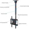 QICBYING Tv Wall Mount - Ceiling TV Mount Stand, Tilt Swivel Telescopic TV Stand, Fits 32-65 Inch TVs, 5 to -15 Tilt Angle Adjustment, Holds Up to 132lbs Screens, Easy to Install view 3
