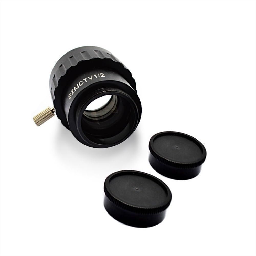 JOEBO Microscope Kit 0.5X Stereo Microscope 1/2 CCD Camera TV Interface Adapter Lens for Enlarge Trinocular Microscope Camera Working Field Microscope Lens Adapters