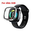 Smartwatch Frame Housing Tempered-Glass Film Hard Cover Compatible For Dido G28 Screen Bumper-Shell Protector-Shockproof Protective Case Screen Protector Cute Holder- Dustproof Anti-scratch Soft Tpu- view 3