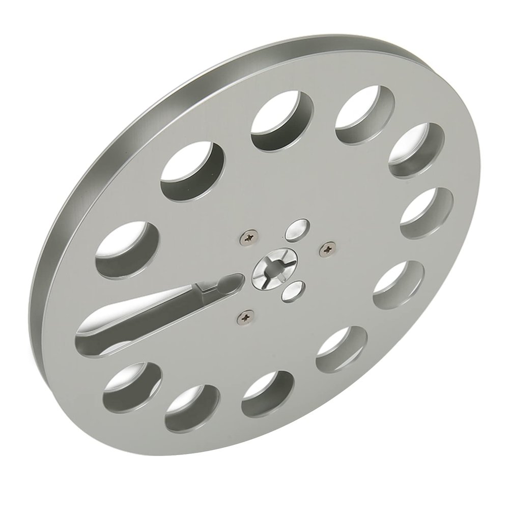 1/4 & 7 Inch Pickup Spool, Aluminum Alloy, 11 Holes, Universal Open Reel, Sound Tape, Empty Reel, Pickup Tape Reel for NAB