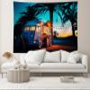 chnywork 9x6ft Tropical Food Truck Backdrop Seaside Beach Festival Bar Light Bulbs Palm Trees Sunset Scenery Background Summer Vacation Birthday Wedding Party Decor Photo Props Wallpaper view 4