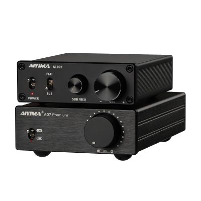 AIYIMA A07 300Wx2 TPA3255 mini Stereo amplififer and AIYIMA 100W A1001 Subwoofer Amplifier Bundle