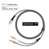 Rliwov MFi Certified Compatible with Lightning to RCA Cable Audio Aux Adapter, 4FT iOS to 2RCA Cable HiFi Stereo Y Splitter for i-Phone, i-Pad, i-Pod, Amplifiers, Theater, Car and Speaker view 2
