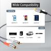Rliwov MFi Certified Compatible with Lightning to RCA Cable Audio Aux Adapter, 4FT iOS to 2RCA Cable HiFi Stereo Y Splitter for i-Phone, i-Pad, i-Pod, Amplifiers, Theater, Car and Speaker view 3