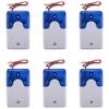 Baglaum 6X Mini Wired Strobe Warning Siren Dc 12V Sound Alarm Flashing Light Sound Siren Horn 115Db Blue view 1
