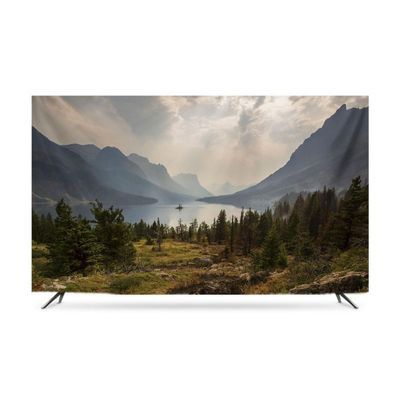 Indoor Landscape Printing TV Cover 32"-85" Dust-proof Polyester TV Screen Protector For Stand Mounted Televisions LED LCD TV Dust Cover(Size:65in,Color:B)