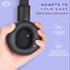 UKELALA C3 Kids Headphones Wired, On-Ear Wired Head Phones for Boys Girls with 3.5mm Jack, Foldable, Adjustable Headband, Child Headphone for School Home Airplane Tablet Black view 3