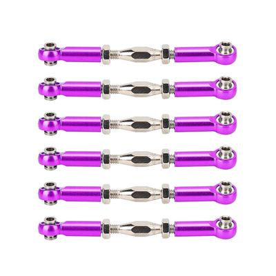 MUNEFE RC Stee Links, RC Car Push Rod, RC Stee Rod Links, Suitable for Ensu The Reliable Performance of Your Rc Model()