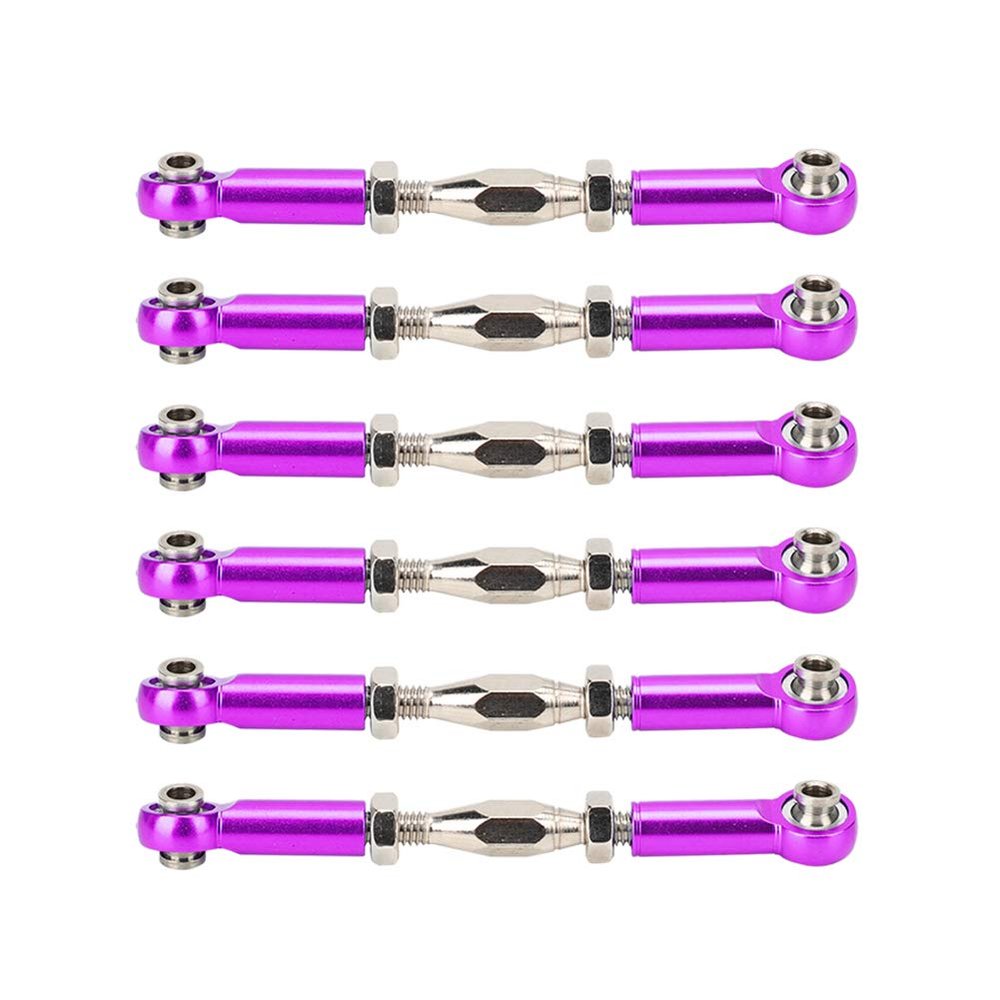 MUNEFE RC Stee Links, RC Car Push Rod, RC Stee Rod Links, Suitable for Ensu The Reliable Performance of Your Rc Model()