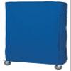 FSE 373-CC246063BNZ Wire Cart Cover, 24"D x 60"W x 63"H, 400 Denier Blue Nylon with Zipper Flap view 1
