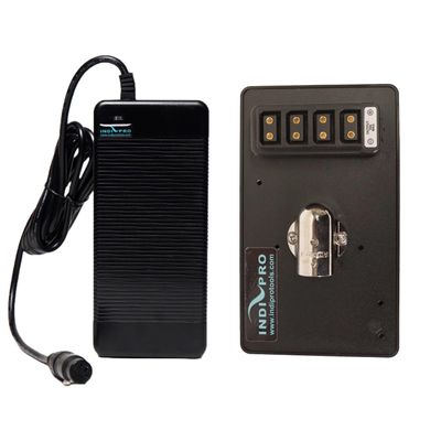 IndiPRO 15V (20A) A/C Power Supply w/Gold Mount Battery Eliminator Plate Bundle