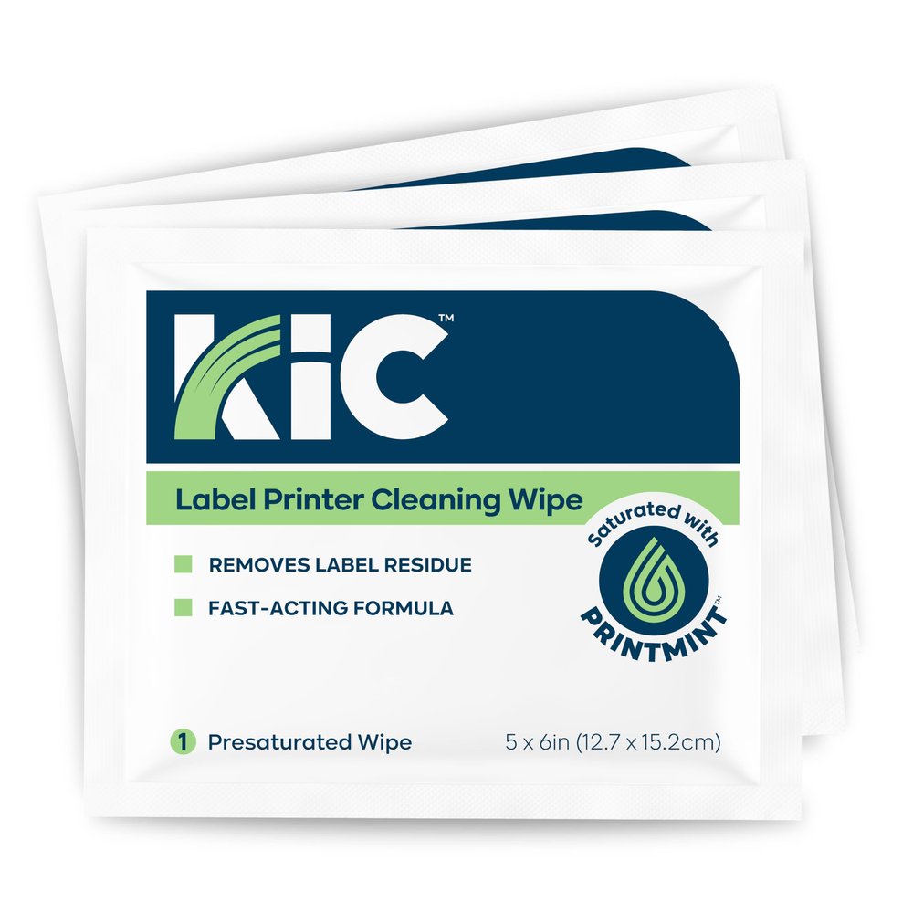 KICTeam - Label Printer Cleaning Wipes (100 Wipes) - NSF Certified - For Cleaning Printer Printhead, Platen Rollers & Cutter - Saturated with Fast-Acting Formula, PrintMint