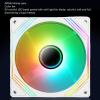 140MM ARGB Chassis Fan, 3Pin Quiet Computer Case Fans, RGB Case Fans Cooling Fan for CPU Cooler Heat Sink Radiator PC Case Reverse (White) view 3