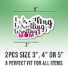 (2pcs) Wrestling Stickers Wrestling Decal Wrestling Mom Vinyl Funny Stickers, Weather-Resistant Sticker for Water Bottles Laptop Window Car 2pcs Size 3" view 2