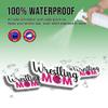 (2pcs) Wrestling Stickers Wrestling Decal Wrestling Mom Vinyl Funny Stickers, Weather-Resistant Sticker for Water Bottles Laptop Window Car 2pcs Size 3" view 4
