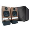 Audioengine A2 HD Walnut with S6 Subwoofer and DS1 Stands view 1