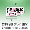 (2pcs) Gymnastics Stickers Gymnastics Decal I Love Gymnastics Vinyl Funny Stickers, Weather-Resistant Sticker for Water Bottles Laptop Window Car 2pcs Size 3" view 2