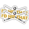 (2pcs) Billiards Stickers Billiards Decal I'd Hit That Vinyl Funny Stickers, Weather-Resistant Sticker for Water Bottles Laptop Window Car 2pcs Size 3" view 1