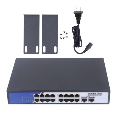 16 Port Ethernet Switch with High Switching Capacity Enhanced Protections Plug and Play Versatile Networking Solution Office Ethernet Splitter (US Plug 100240V)
