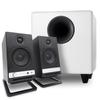 Audioengine HD3 Black Home Music System with S8 White Subwoofer and DS1M Stands, Premium view 1