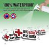 (2pcs) Rugby Stickers Rugby Decal Give Blood Play Rugby Vinyl Funny Stickers, Weather-Resistant Sticker for Water Bottles Laptop Window Car 2pcs Size 3" view 4