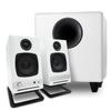 Audioengine A2 HD White Home Music System with S8 Subwoofer and DS1M Stands view 1