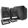 Audioengine A2 HD Black with S6 Subwoofer and DS1M Stands view 1
