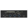 5.25inch PC Front Panel Multifunction Internal Card Reader, with 3 USB 3.0 Ports, 1 USB 3.1 Port, 1 eSATA Port and 6 Card Slots, for Computer 5.25 Drive Bay view 3