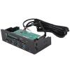 5.25inch PC Front Panel Multifunction Internal Card Reader, with 3 USB 3.0 Ports, 1 USB 3.1 Port, 1 eSATA Port and 6 Card Slots, for Computer 5.25 Drive Bay view 4
