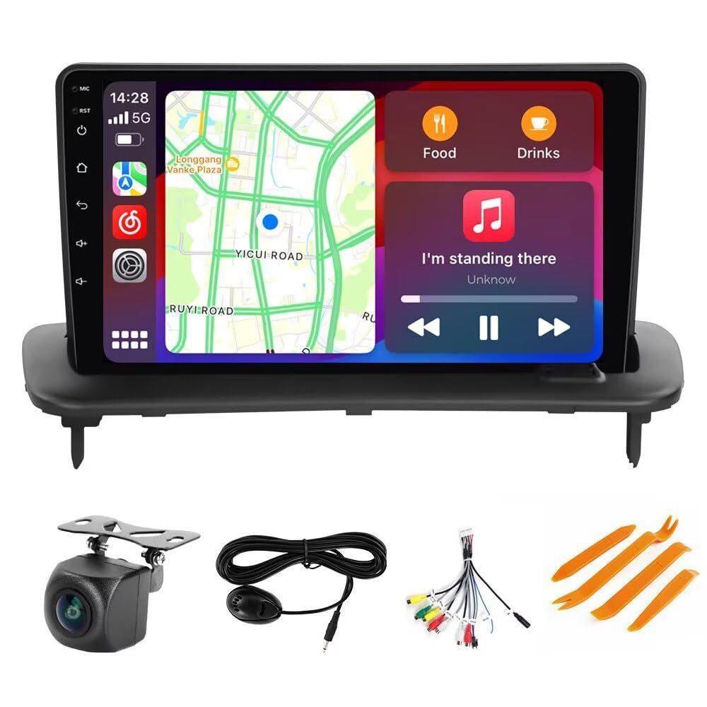 Radio Stereo for Volvo C30 C70 2006-2013 S40 V50 2004-2012, Biorunn Android 9 Inch Octa Core GPS Navigation Built-in Car-Play Android Auto IPS FM AM RDS SWC DSP, 4GB RAM 32GB ROM