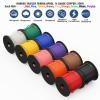 SUZCO 10 Rolls 100FT Automotive Primary Wire Spools Single Conductos Standards 14 Gauge SAE J1128, M1L56A & MS3450 CCA Low Voltage Electrical Hookup Wiring for Car Audio Stereo Trailer (1000FT Total) view 3