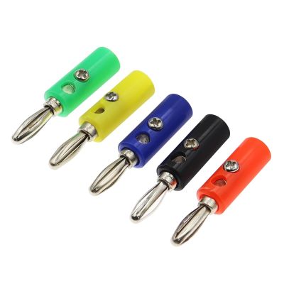 100PCS Banana Plug 4mm Audio Speaker Wire Cable Screw Type Banana Connector (Color : Banana Plug, Size : Black)