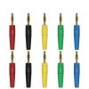 10pcs 2mm Gold Plated Banana Plug Electrical Connector Adaptor 5 Colors J.10005 (Color : 5 Red 5 Black) view 1
