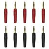 10pcs 2mm Gold Plated Banana Plug Electrical Connector Adaptor 5 Colors J.10005 (Color : 5 Red 5 Black) view 2