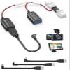 Dash Cam Power Adapter,(12P Type A)Fit Select Honda Ridgeline/CRV,Toyota Highlander/Tacoma/Tundra/Sienna,Subaru,Connect Auto-Dimming Rearview Mirror,Power Adapter Charge Cable for GPS Dashcam Camera view 1