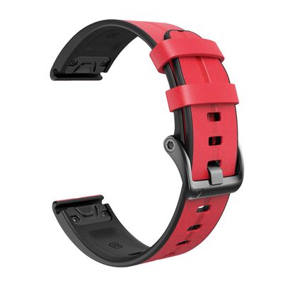 AMSOH EasyFit Watch Band For Garmin Fenix 6 6X Pro 5X 5 Plus MK1 Leather Wrist Strap Forerunner 945 935 Release Quick Watch 22 26mm (Color : A, Size : For Forerunner 935 945)