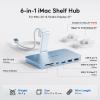 iMac Accessories for i-Mac 2021/2023/2024, PULWTOP USB C Hub for iMac with USB A/C 10Gbps, Hub for M1/M3/M4, 2USB A 2.0, SD/TF Card Reader for iMac24 inch & Studio Display 2 Blue view 2