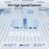 iMac Accessories for i-Mac 2021/2023/2024, PULWTOP USB C Hub for iMac with USB A/C 10Gbps, Hub for M1/M3/M4, 2USB A 2.0, SD/TF Card Reader for iMac24 inch & Studio Display 2 Blue view 3
