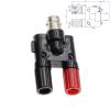 10PCS BNC to Two Dual 4mm Banana Male Female Jack Coaxial Connector RF Adapter (Color : BNC Female Head) view 2