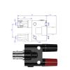2PCS BNC Female Plug to 2X 4mm Dual Banana Female Jack Socket Binding Post RF Coax Coaxial Splitter Connector Q.20024 view 3