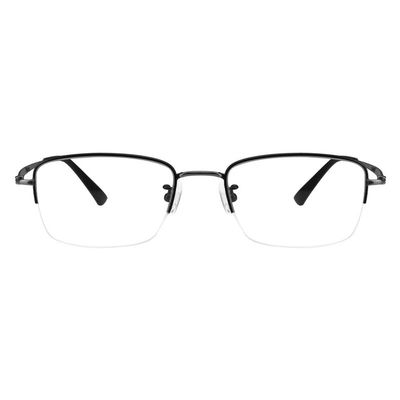 LAMBBAA Accessories Glasses Titanium Frame Glasses Classic Computer Flexible Anti Eyestrain For Men Women(black,+2.25Magnification)