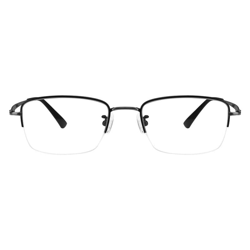LAMBBAA Accessories Glasses Titanium Frame Glasses Classic Computer Flexible Anti Eyestrain For Men Women(black,+2.25Magnification)