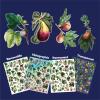 Stickers Pack (Over 150 Stickers) Orchard Treasures: Diverse Assembly of Exquisite Figs, Berries, and Stone Fruits - Botanical Illustration Series ~ Removable White Vinyl Hologram Transparent view 1