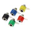 100PCS 4mm Banana Binding Post Test Connector 4mm Banana Female Socket Plug Jack Adapter Red Black Green Yellow Blue (Color : Black) view 1